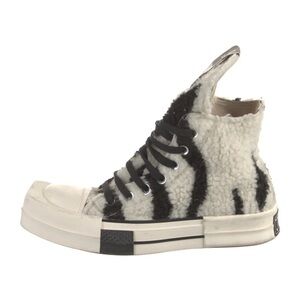 Rick Owens x Converse Black and White High-Top Sneakers